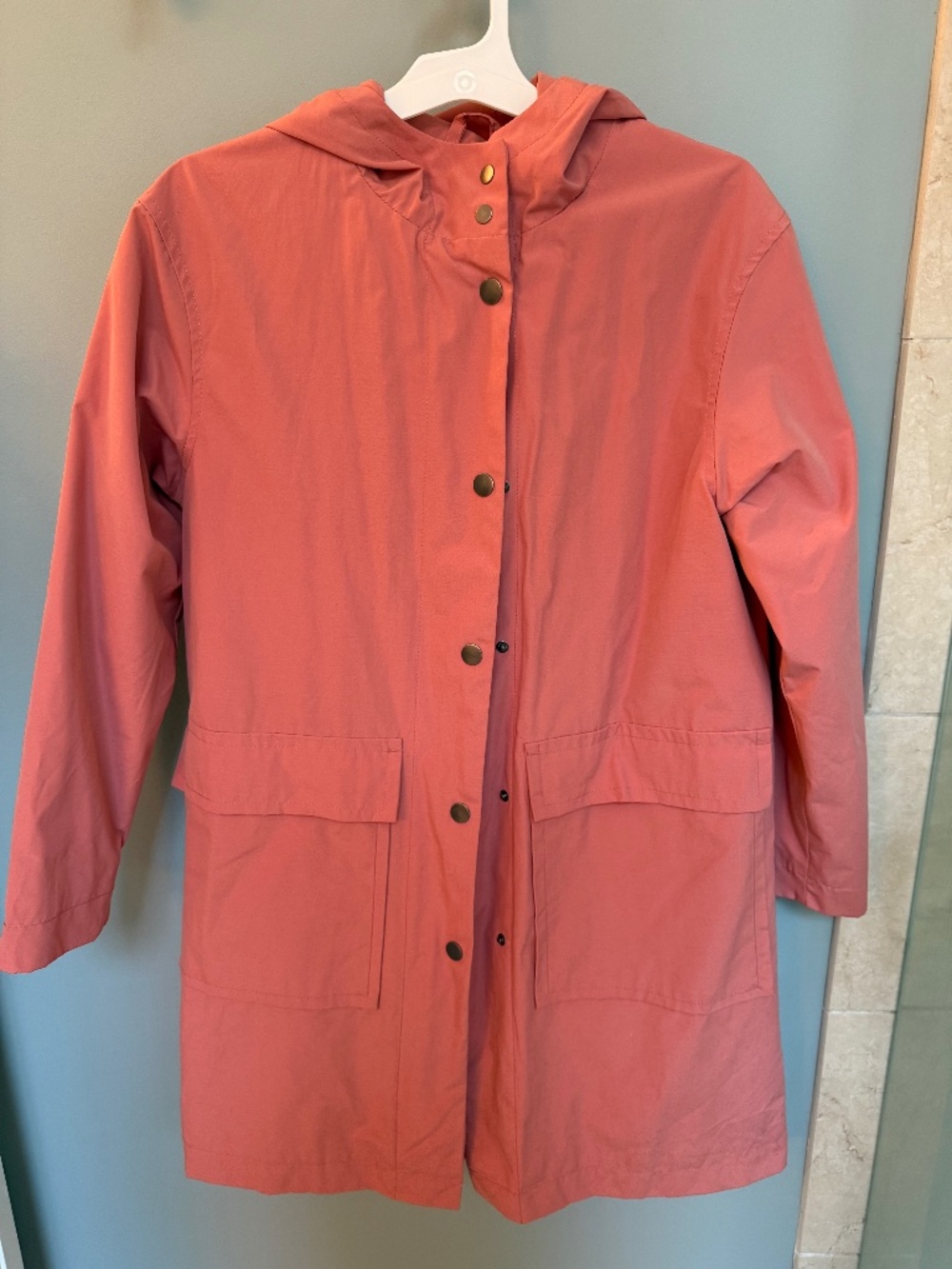 A New Day salmon pink rain jacket